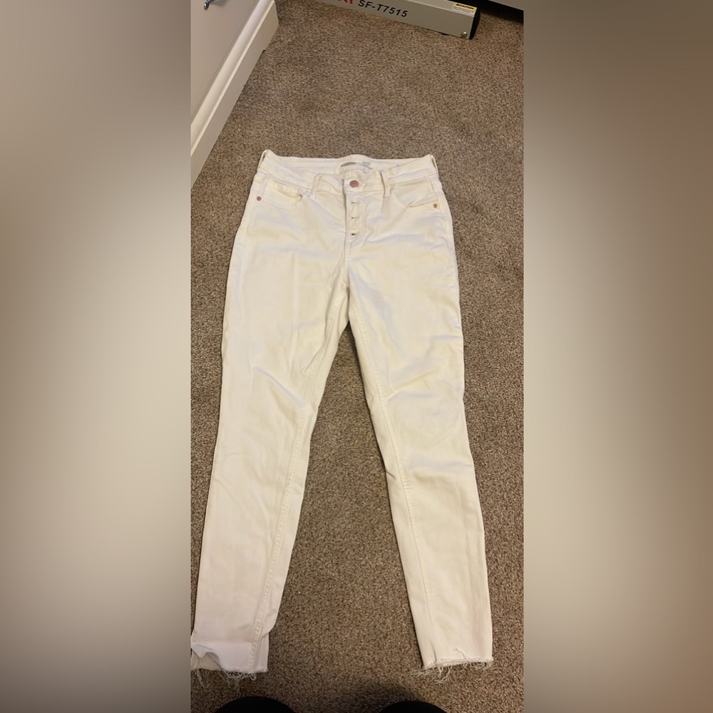 Old Navy Rockstar skinny white jeans
